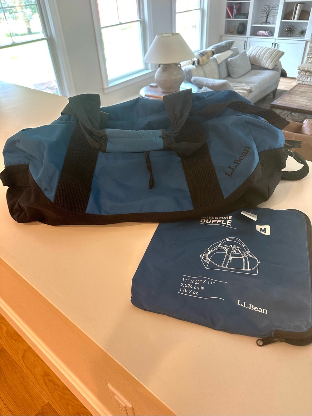 L.L. Bean  Nautical Blue Adventure Duffle Bag (M)